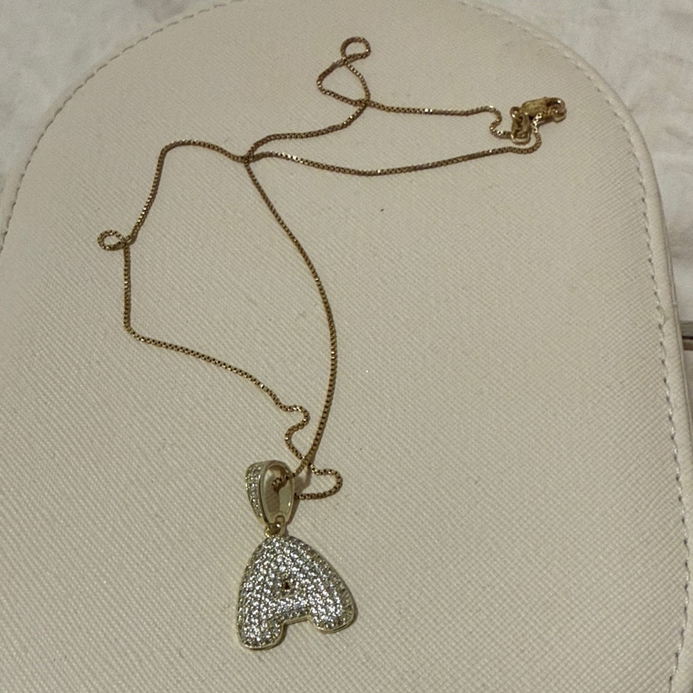EPJewels BUBBLE LETTER CZ NECKLACE
